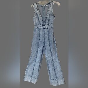 VENUS Light Blue Women's Jumpsuit wide leg